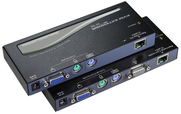 Dual-Console VGA and PS/2 KVM Extender over CAT.x, 150 m (EKP-221)