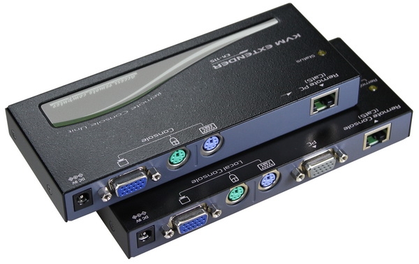 Dual-Console VGA and PS/2 KVM Extender over CAT.x, 150 m (EKP-221), view 1