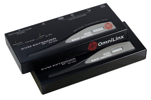 Dual-Console VGA KVM Extender over CAT.x, 150 m, PS/2 and USB (EKP-222)