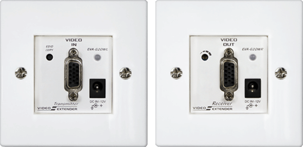 German Wall Plate VGA Extender over CAT.x, 165 m (EV-MG20WW), view 1