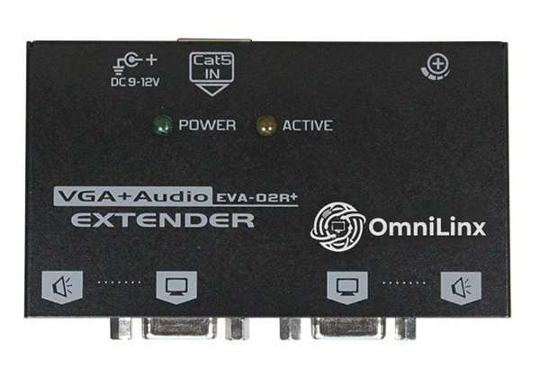 EVA-02R+ FHD VGA and Audio Receiver over CAT.x, 1920x1200 at 165 m (EVA-02RPLUS)