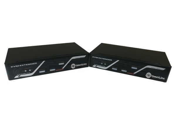 Dual-Link DVI KVM Extender over Multi-Mode Fiber with Local Console, Serial and Audio, 400 m (FXDDAS-M422), view 1
