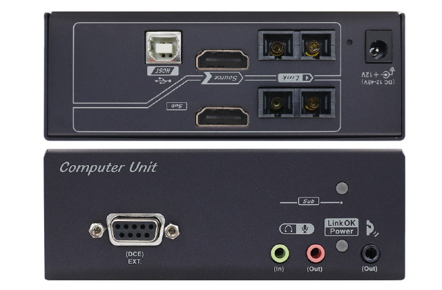 4K Dual-Display HDMI KVM Extender over Multi-Mode Fiber, 1 km (FXXMS-M043)