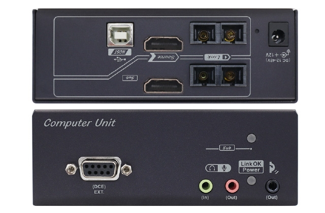 4K Dual-Display HDMI KVM Extender over Multi-Mode Fiber, 1 km (FXXMS-M043), view 1