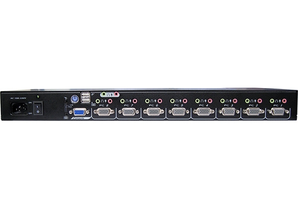 8-Port VGA KVM Switch with OSD, PS/2, USB and Audio (UCANV-108QD), view 1