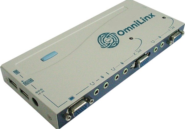 2-Port VGA KVM Switch with USB, Audio and Hotkey Control (UMHA-2), view 1