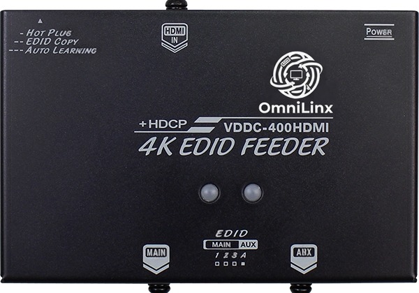 4K HDMI EDID Feeder with 2-Port Splitter and EDID Copy (VDDC-400HDMI)